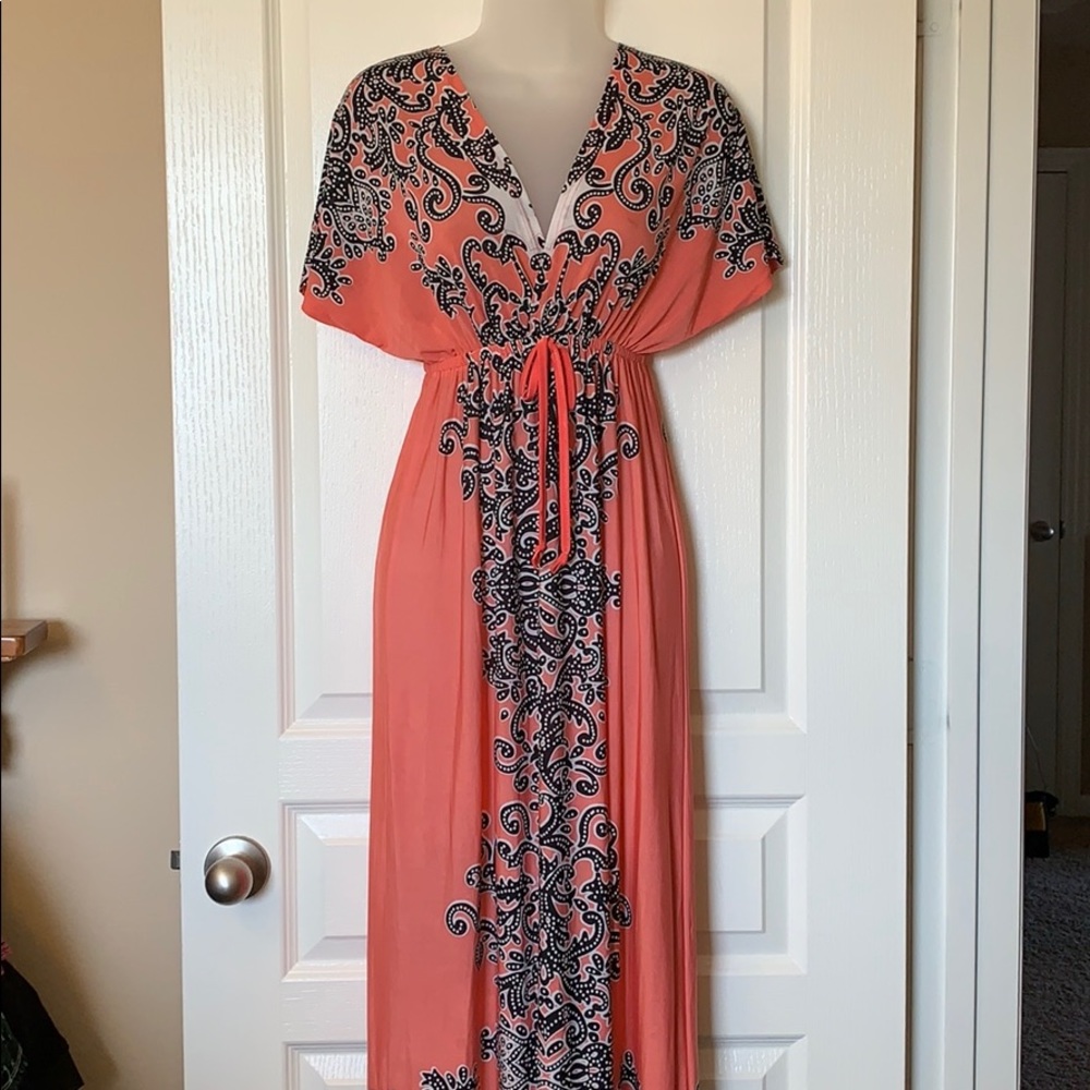 Coral Maxi Dress